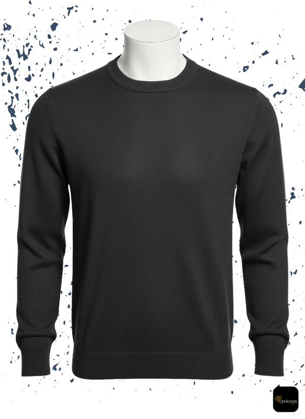 Men's Premium Dark Grey Crew Neck Sweater