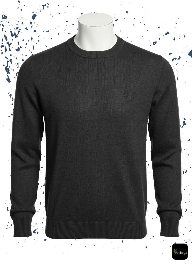 Men's Premium Dark Grey Crew Neck Sweater